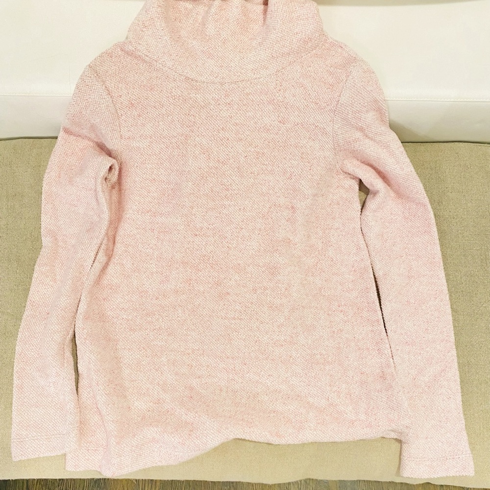 J Crew NWT mock turtleneck pullover lightweight sweater- very light pink. XS